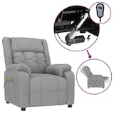 thumbnail of vidaXL Massagesessel Elektrisch Hellgrau Stoff