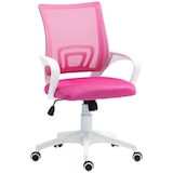 thumbnail of HOMCOM silla de oficina de malla silla de escritorio giratoria con altura ajustable función de basculante y reposabrazos carga 120 kg rosa