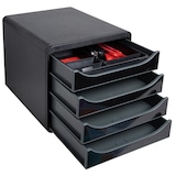 thumbnail of Exacompta 3104214D 1x BIG-BOX Schubladebox, 4 offene Laden, Serie Glossy - Schwarz Glossy
