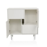 thumbnail of Sideboard / Kommode LYKKJA 77x39,5x72 cm 2 Schubladen 2 Türen weiß hjh LIVING