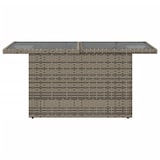 thumbnail of vidaXL Tuintafel met glazen blad 100x55x73 cm poly rattan grijs