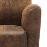 thumbnail of Helloshop26 - Fauteuil chaise siège lounge design club sofa salon marron synthétique daim 1102206/3