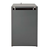 thumbnail of XL 1er/2er-Mülltonnenverkleidung | HxBxT 117x73x98cm | Metall 36kg Anthrazit | Buche-Holzoptik Hellbraun | Mülltonnenbox