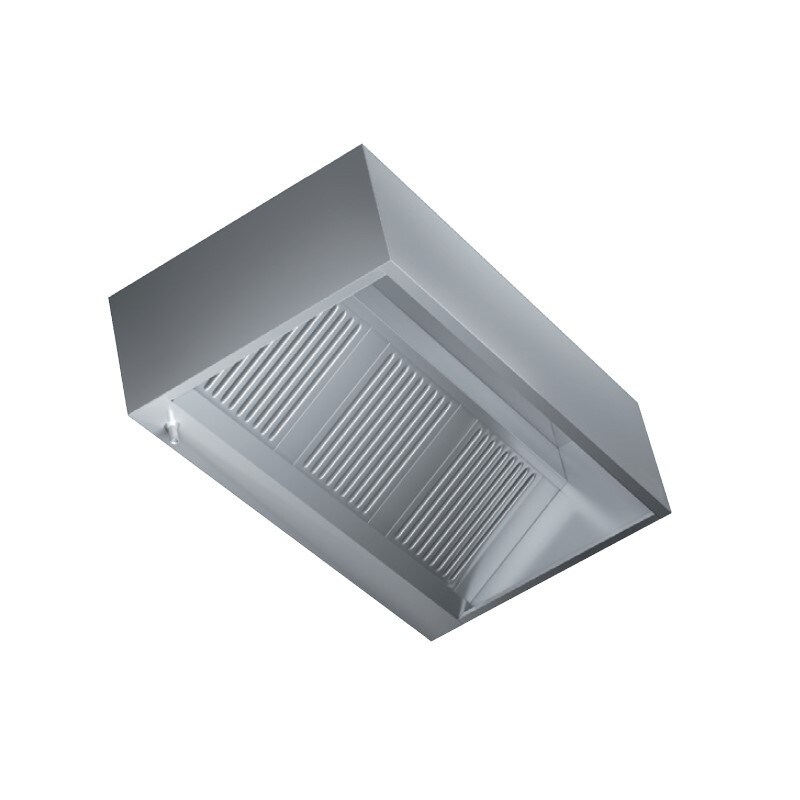 Cappa aspirante CUBICA a parete senza motore - prof. 90 cm.  - 200x90x45H