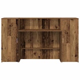 thumbnail of Bureau de réception vieux bois 180x50x103,5cm bois d'ingénierie Modèle Atlas Infinite Panorama