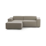 thumbnail of Dmora Divano fisso Nadia, Divano componibile a 2 posti con penisola sinistra, 100% Made in Italy, Sofà moderno in tessuto, Cm 220x170h70, Tortora