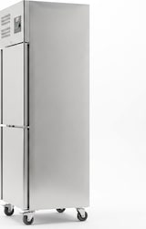 thumbnail of Romux® Gefrierschrank mit 2 Türen 68 cm mit Umluftkühlung | Gastro Gefrierschrank aus Edelstahl mit 430 L Kapazität - 3 Einlegeböden und 230 W