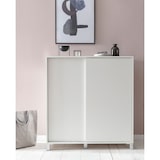 thumbnail of Schuhschrank `Fulda`: 20 Paar Schuhe, moderne Ablagefächer, Schiebetüren, kratzfest, Melaminharz. Weiß, 100x38x108 cm | Kadima Design