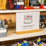 thumbnail of HMF 46945 Acryl Tischaufsteller mit Holzfuß, DIN A4 Querformat, Glasklar