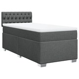 thumbnail of vidaXL Boxspringbett mit Matratze Dunkelgrau 90x200 cm Stoff
