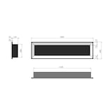 thumbnail of Lareira a bioetanol Sololed Frame 1800, de parede, com vidro incluso, 3 queimadores de 1 litro - Preto fosco