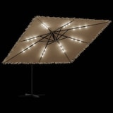 thumbnail of vidaXL Sonnenschirm mit LED und Stahlmast Braun 290x290x238 cm