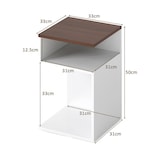 thumbnail of COSTWAY Mesa lateral de madeira, 3 níveis, mesa de sofá, mesa de cabeceira, moderna, para sala de estar e quarto