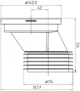 thumbnail of Belvit WC Anschlussstutzen Exzentrisch DN 110 40mm
