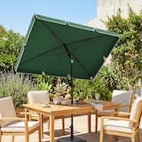 thumbnail of Sombrilla de jardín de aluminio 2x1,3x2,5 m parasol de jardín rectangular con función de inclinación para terraza patio exterior verde