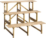 thumbnail of Pflanzentreppe Blumenregal 3 Stufen 100x80x78 cm Naturholz aus massivem Tannenholz verrotungsbeständig standfest hohe Tragkraft bis 80 kg