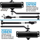 thumbnail of Türschließer Hydraulischer Torschließer Tür Tor SELBSTSCHLIEßER einstellbar MAXI 60-80kg GRAU