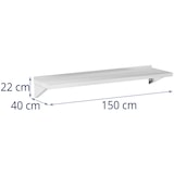 thumbnail of Royal Catering - Wandplank - RVS - 150x40 cm - tot 30 kg -