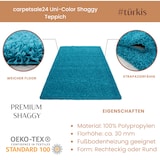 thumbnail of Teppich Hochflor Einfarbig Flauschiger Langflor Shaggy Flokati Wohnzimmerteppich, Türkis, 300 x 400 cm