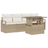 thumbnail of vidaXL Garten-Sofa-Set mit Speicher 5 pcs Beige Poly Rattan