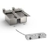 thumbnail of Gastro Inox inbouw friteuse met 2x10 liter van roestvrij staal 600x600x380mm