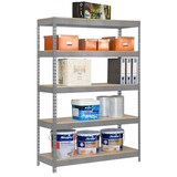 thumbnail of SimonRack Industrieel rek, 2000x1000x450 mm, 300 kg buigpunt, 5 houten legborden, garagerek, Galvaniseerd/Hout- Bricoforte