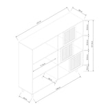 thumbnail of Helloshop26 - Bücherregal aus natürlichem Bambus 128 x 147 x 39 cm 03_0009004