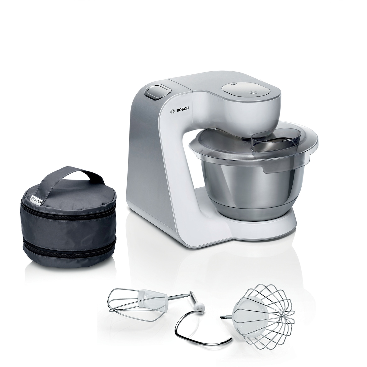 Bosch Serie 4, Küchenmaschine, MUM 5, 1000 W, Weiß, silber MUM58200