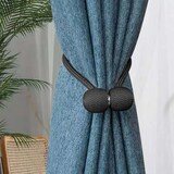 thumbnail of Intirilife 2-teiliges Raffhalter Set Gardinenklammer 40 x 3 cm in Schwarz - Vorhang Halter Halterung Deko