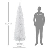 thumbnail of HOMCOM Árbol de Navidad Artificial Estrecho 210 cm con 499 Ramas y Base Desmontable Fácil de Montar Blanco