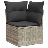 thumbnail of vidaXL 9-tlg. Garten-Sofagarnitur mit Kissen Hellgrau Poly Rattan