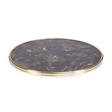 thumbnail of Bistromania Tafelblad MARCEAU Zwart Marmer 60 cm Rond Messing