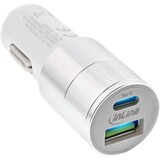 thumbnail of InLine® USB 36W KFZ Ladegerät QC 3.0, USB-A + USB-C, PD 3.0, 12/24V DC, weiß