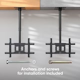 thumbnail of ONKRON TV Deckenhalterung 32"-80", 68 kg max, VESA 600x400, höhenverstellbar, schwenkbar, neigbar, N2L-B Schwarz