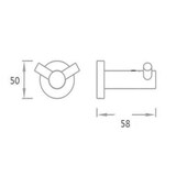 thumbnail of Aloni Doppel Wandhaken Kupfer gebürstet