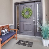 thumbnail of Relaxdays Fußabtreter Gusseisen rund, BxT: 60x31 cm, Jugendstil Schuhabstreifer, robustes Metall, Anti-Rutsch, bronze