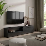 thumbnail of Mueble TV, Televisión, 200x35x45cm, Para TV hasta 80", Con almacenamiento, Negro _ 48_1