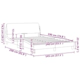 thumbnail of vidaXL Bettgestell "Dover" Weiß und Schwarz 140x190 cm Kunstleder