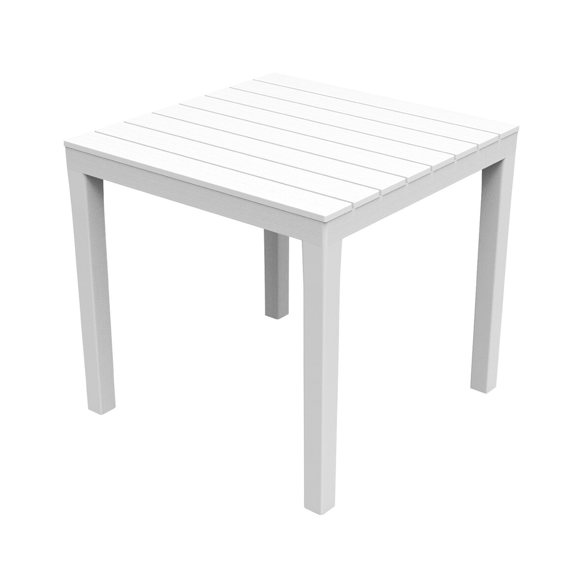 Mesa de Resina Bali Blanca Cuadrada 78x78x72cm Progarden