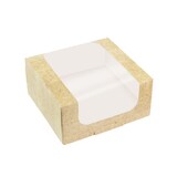 thumbnail of MONOUSO - Quadratische Verpackungen für Bäckereien Kraft 10x10x8cm (150 Stück)