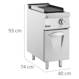 thumbnail of Helloshop26 - Professioneller Lavasteingrill 4,5 kW 50 bis 300 °C 400 V 40 x 73 cm Serie Pro 730 Edelstahl emailliertes Gusseisen 14_0009114