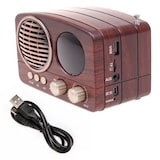 thumbnail of FM Retro Radio AUX-IN Bluetooth USB/SD/TF  MP3 mit Akku Holz Gehäuse