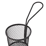 thumbnail of Servier- und Frittierkorb, Ø 9,5 cm, Höhe 8,5 cm, schwarz pulverbeschichtet, Chromnickelstahl