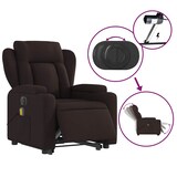 thumbnail of vidaXL Elektrischer Massagesessel mit Aufstehhilfe Dunkelbraun Stoff
