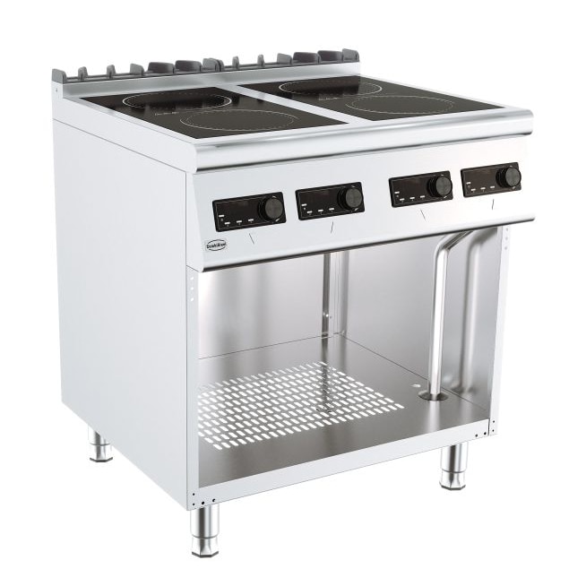 Combisteel elektrische inductiekookplaat met 4 kookplaten en 400V