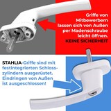thumbnail of Fenstergriffe abschließbar 10 Stück Aluminium Silber Druckknöpfe Balkontürgriff außen