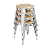 thumbnail of Bolero Bistro Stuhl aus verzinktem Stahl mit Holzsitz (4 Stück)