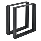 thumbnail of Helloshop26 - Lot de 2 pieds de table de meuble rectangulaire table à manger métal 60 x 72 cm noir  03_0003668