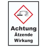 thumbnail of Schild Ätzende Wirkung Ätzwirkung hochkant A3 (297x420mm)