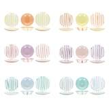 thumbnail of Beach Pastello Stripes 18tlg Tellerset Kuchenteller Speiseteller Suppenteller